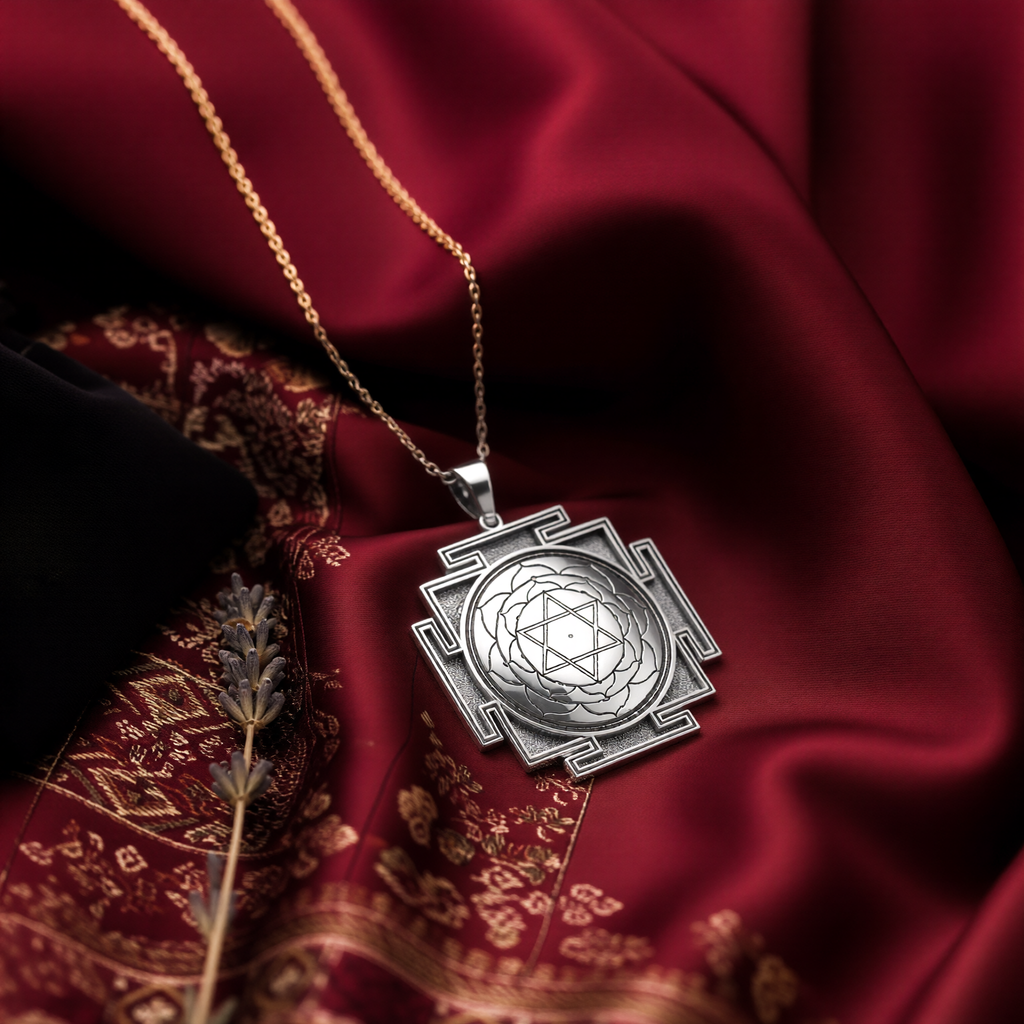 Bhuvaneshwari Yantra Pendant: 14K Gold with bhuvaneshwari yantra yantra necklace rose - View 48