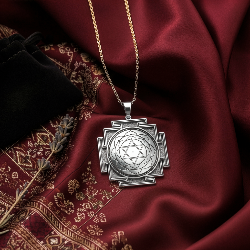 Bhuvaneshwari Yantra Pendant: 14K Gold with bhuvaneshwari yantra yantra necklace rose - View 48