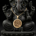 Durga Warrior Pendant: Ten Arms Weapon, Invincible Shakti Gem, Hindu Goddess Jewelry - View 214
