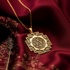 Maha Durga Yantra Pendant: 14K Gold with shakti warrior goddess spiritual amulet - View 153