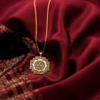 Maha Durga Yantra Pendant: 14K Gold with shakti warrior goddess spiritual amulet - View 214