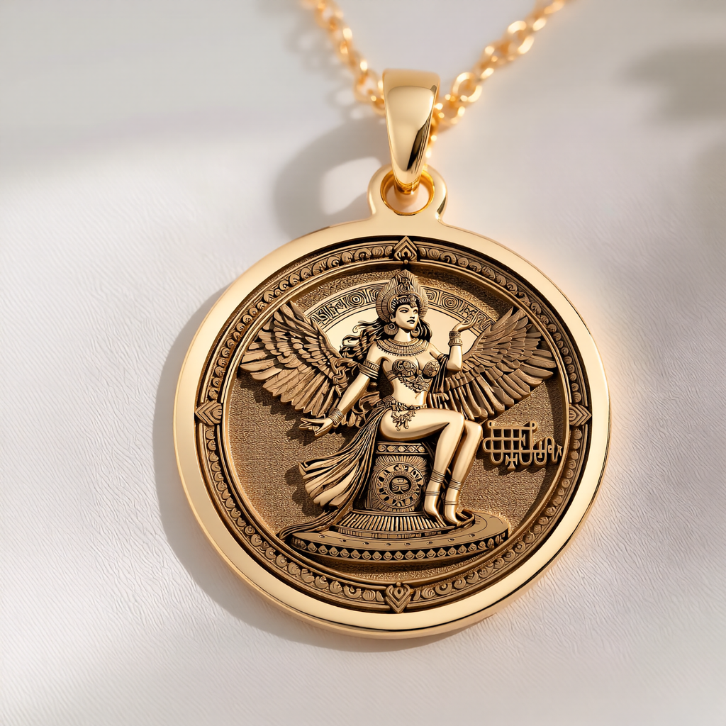 Bune Sigil Necklace: with occult necklace yellow gold sigil pendant talisman - View 153