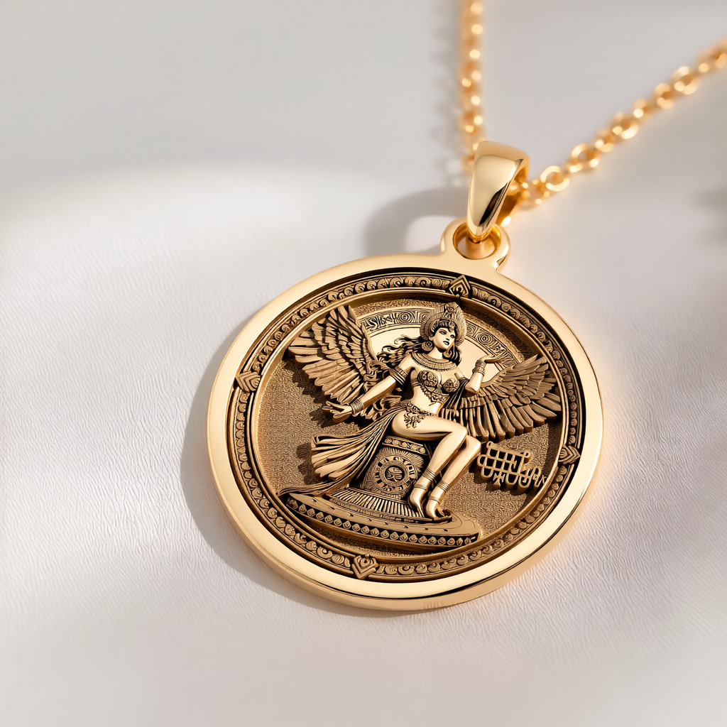 Bune Sigil Necklace: with occult necklace yellow gold sigil pendant talisman - View 214