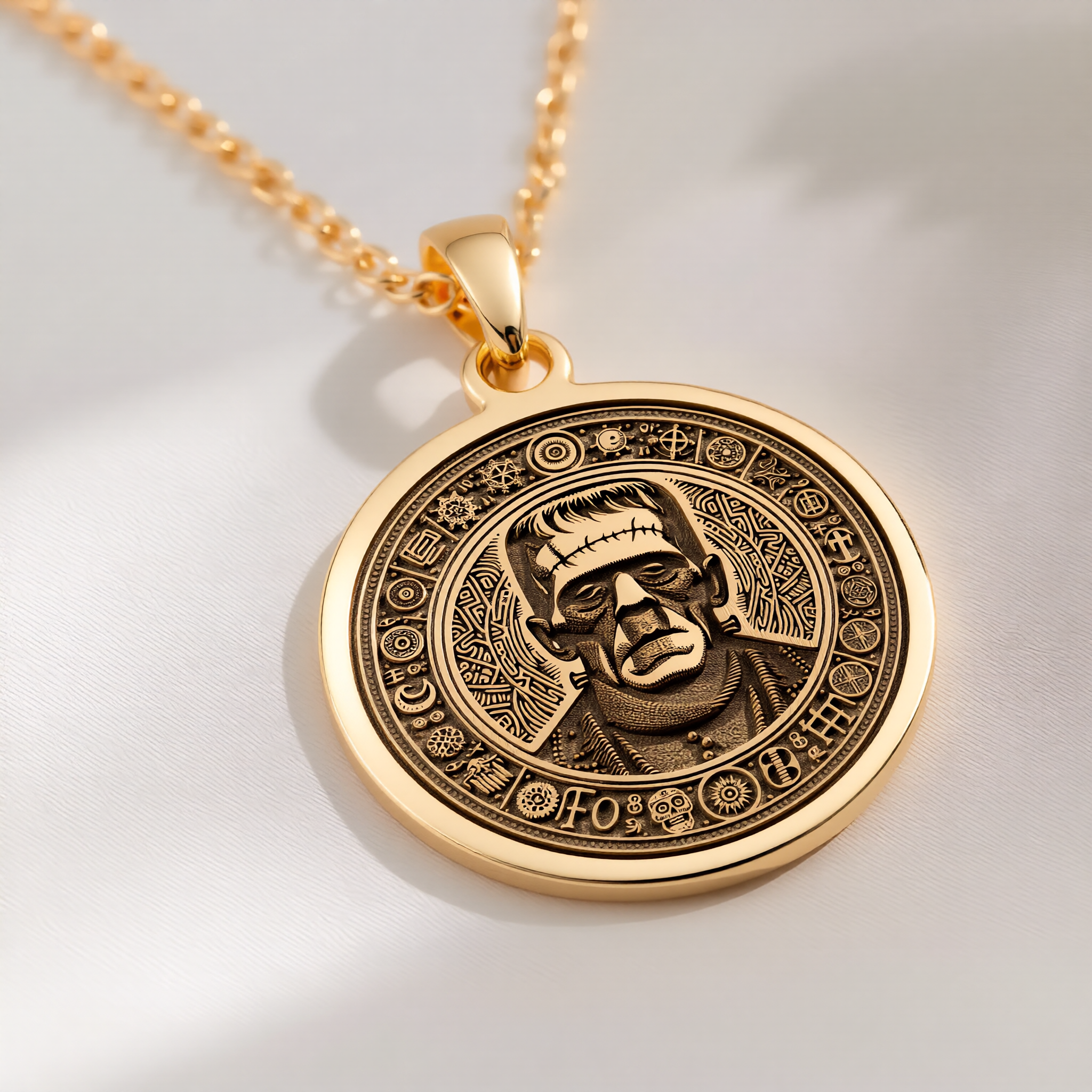 Frankenstein Pendant: with frankenstein gift frankenstein neck amulet talisman - View 214