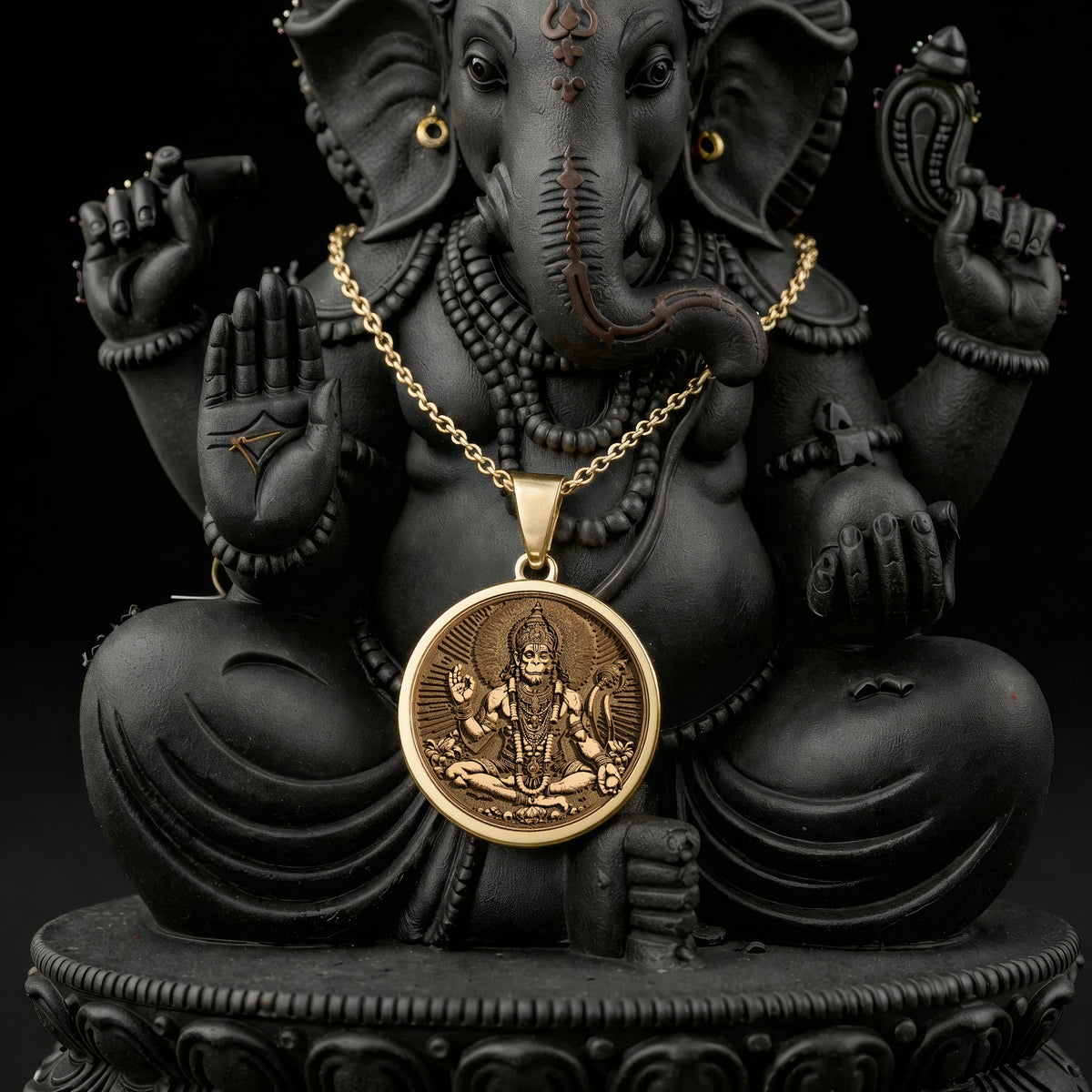 Hanuman God Necklace: with bajrangbali monkey god amulet talisman spiritual - View 214