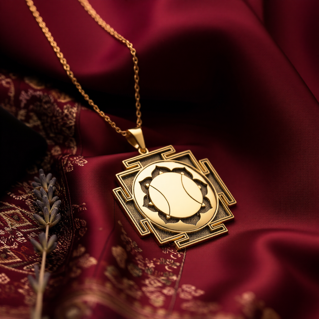 Hanuman Yantra Pendant: 14K Gold with bajrangbali monkey god spiritual amulet talisman - View 153