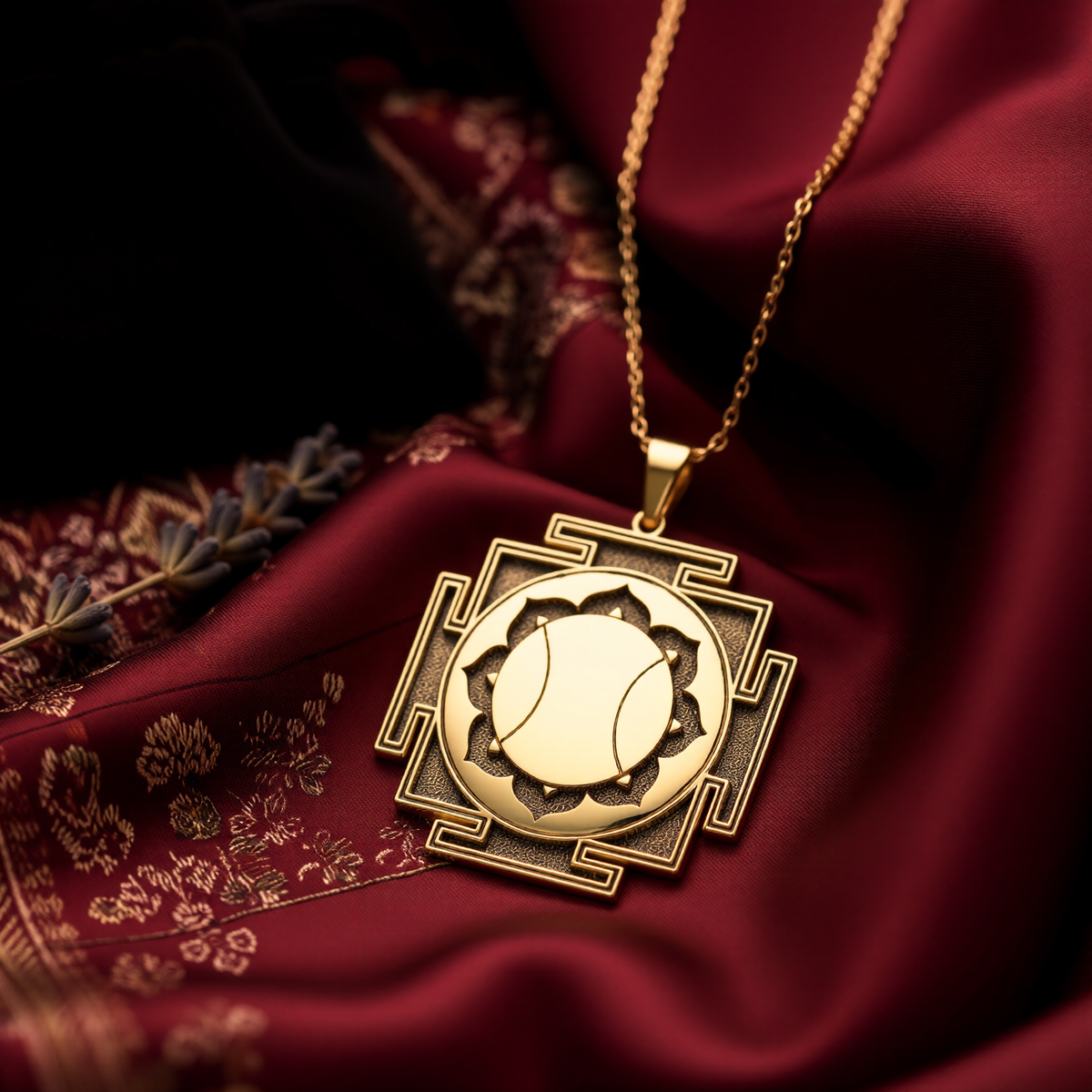 Hanuman Yantra Pendant: 14K Gold with bajrangbali monkey god spiritual amulet talisman - View 200