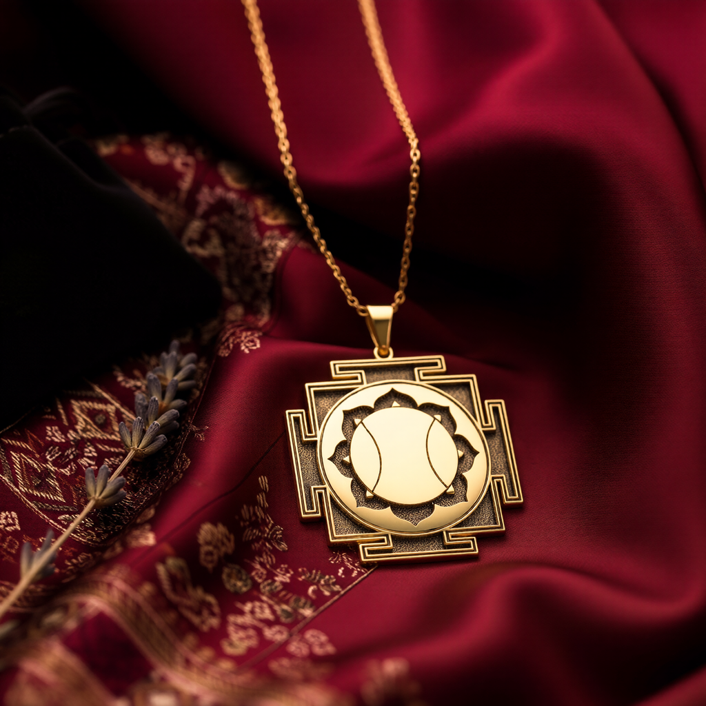 Hanuman Yantra Pendant: 14K Gold with bajrangbali monkey god spiritual amulet talisman - View 153