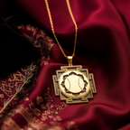 Hanuman Yantra Pendant: 14K Gold with bajrangbali monkey god spiritual amulet talisman - View 153