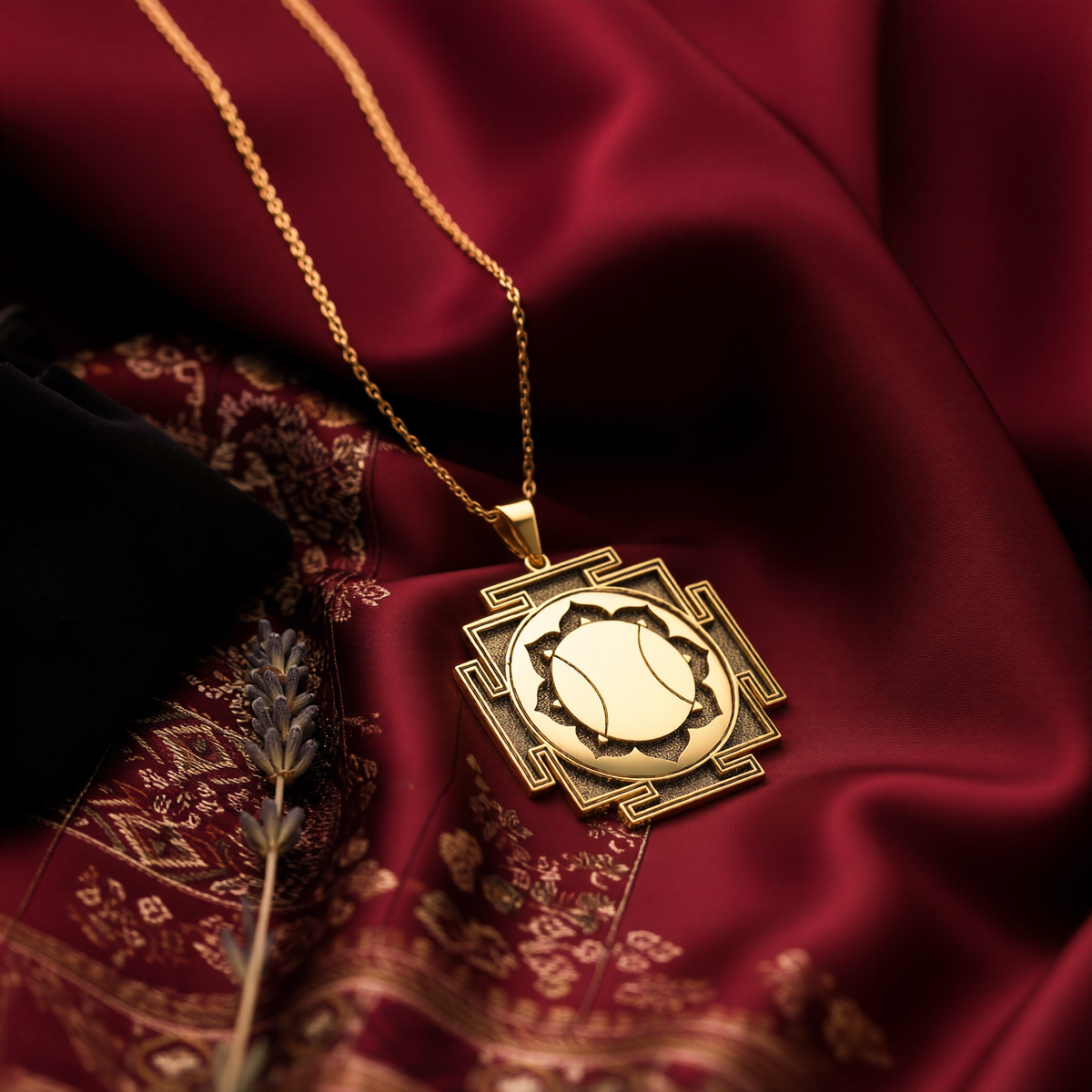 Hanuman Yantra Pendant: 14K Gold with bajrangbali monkey god spiritual amulet talisman - View 153
