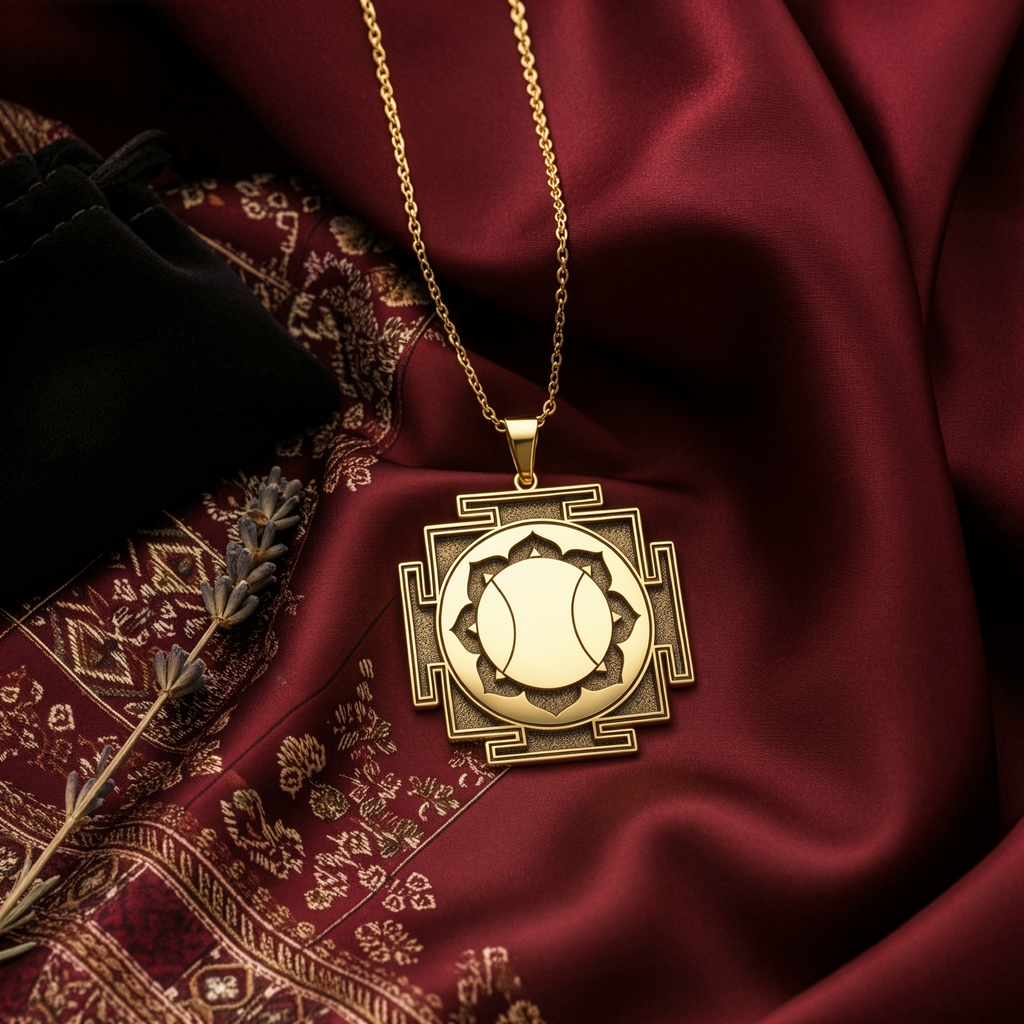 Hanuman Yantra Pendant: 14K Gold with bajrangbali monkey god spiritual amulet talisman - View 153