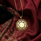 Hanuman Yantra Pendant: 14K Gold with bajrangbali monkey god spiritual amulet talisman - View 153