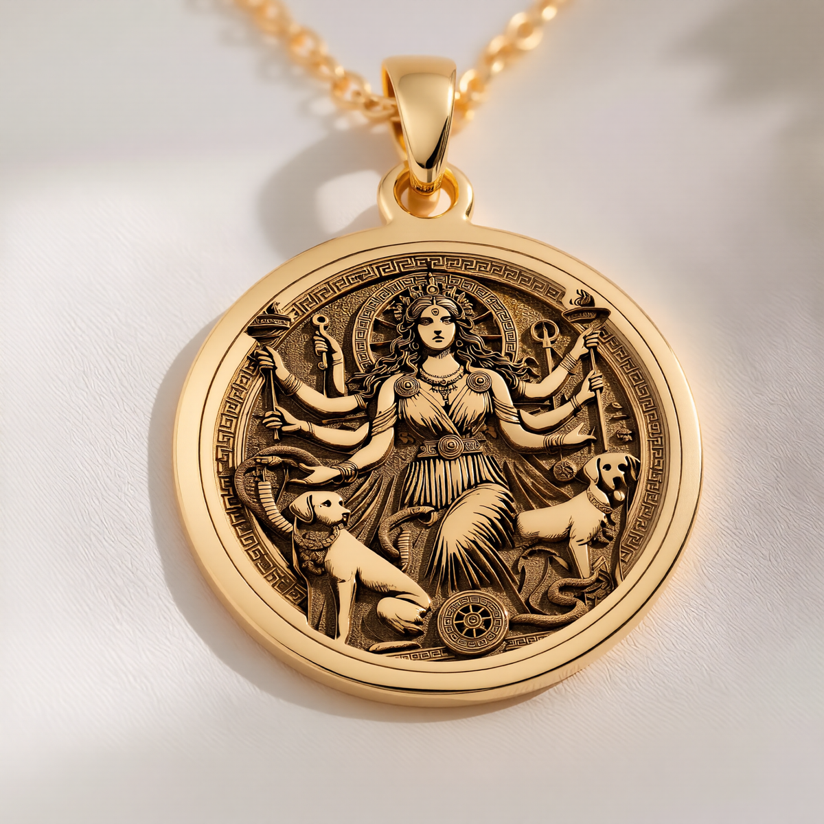 Hecate Goddess Necklace: with triple moon pendant hecate necklace talisman - View 214