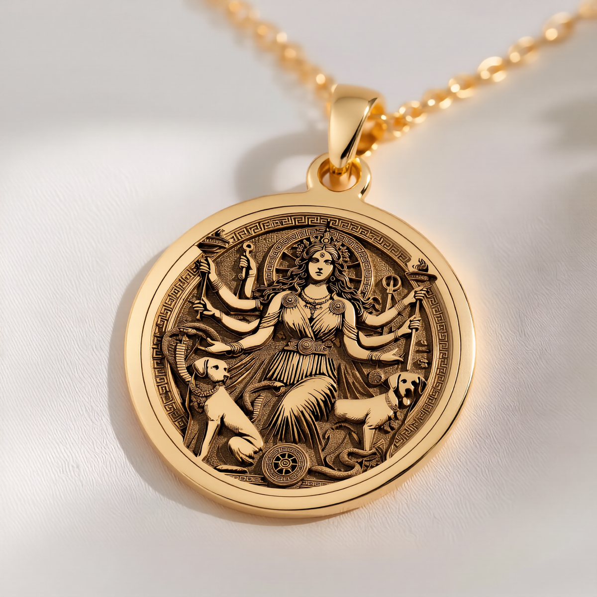 Hecate Goddess Necklace: with triple moon pendant hecate necklace talisman - View 214