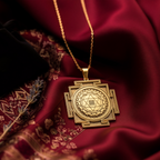 Kuber Yantra Pendant: 14K Gold with kuber yantra sacred geometry amulet talisman - View 48