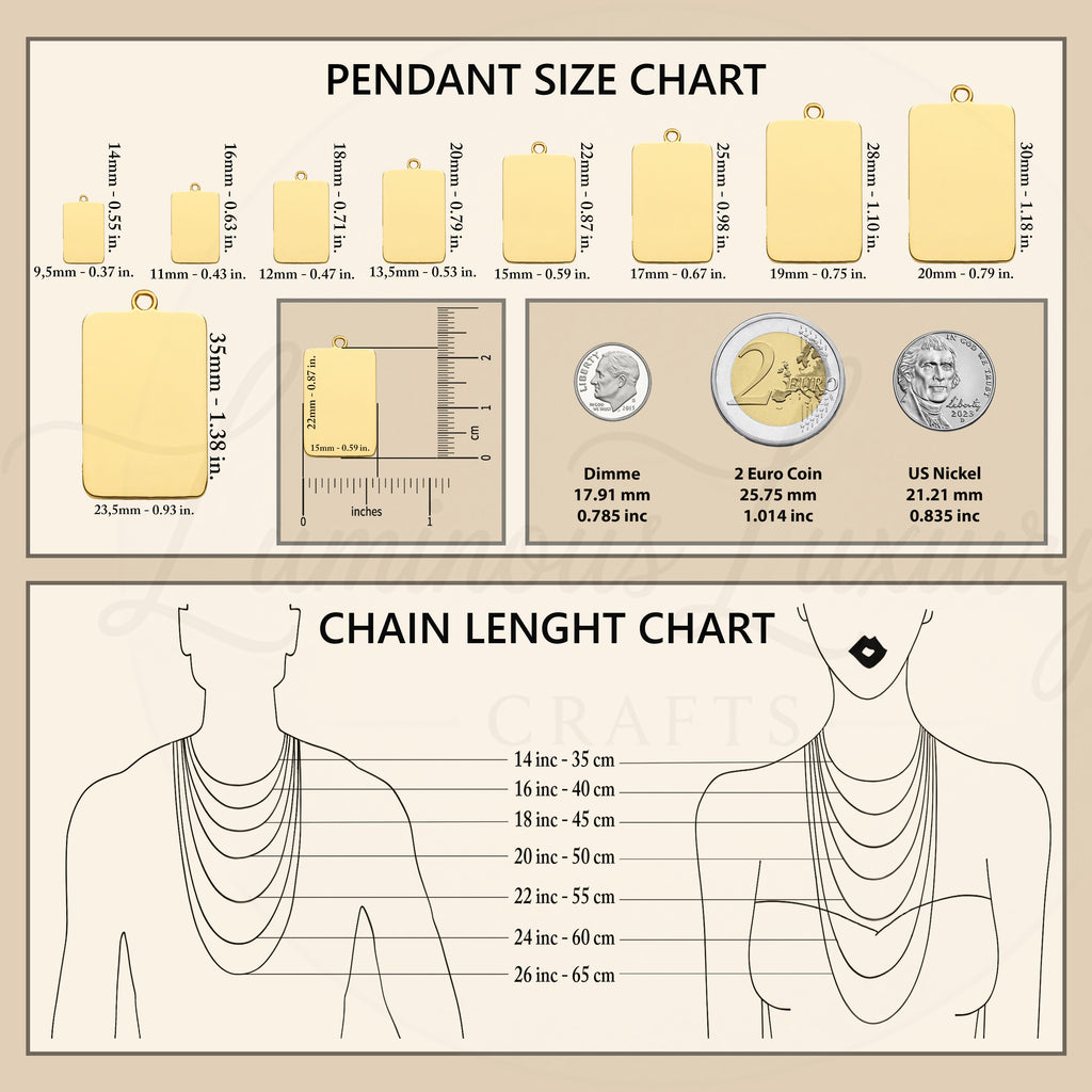 14K 14K Gold Plated Tarot Cat Charity Necklace Necklaces Gold-toned square pendant size chart for necklace measurements
