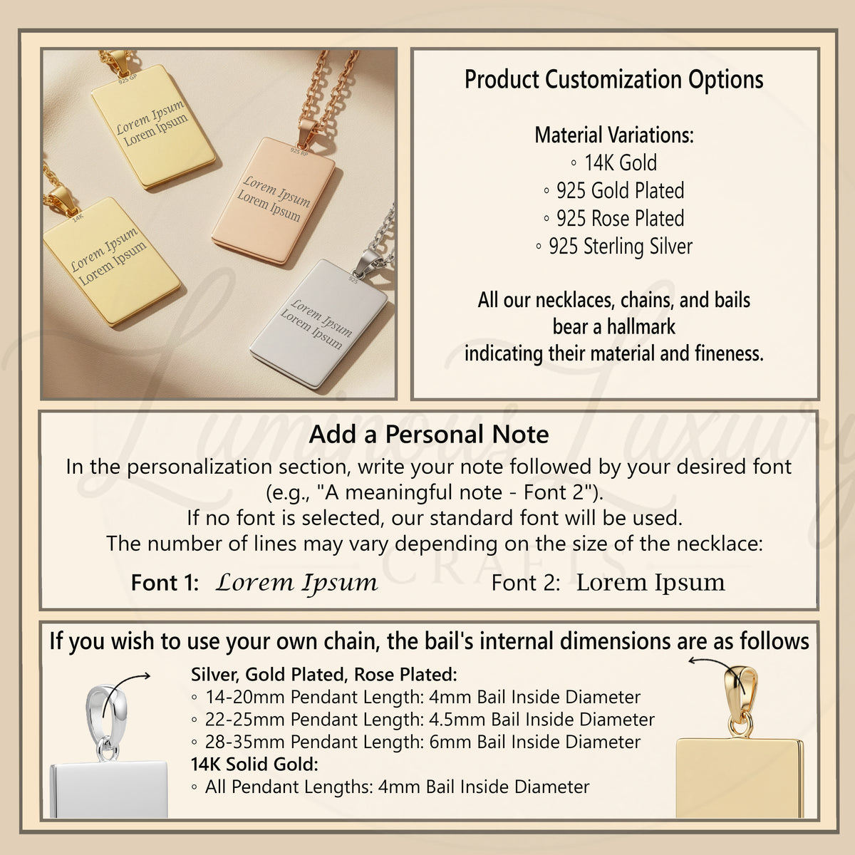Tarot Cat Charity Necklace Necklaces Customizable pendant necklace options featuring 14K gold, 925 925 Sterling Silver, and 14K Rose 925 925 925 Sterling Silver materials.