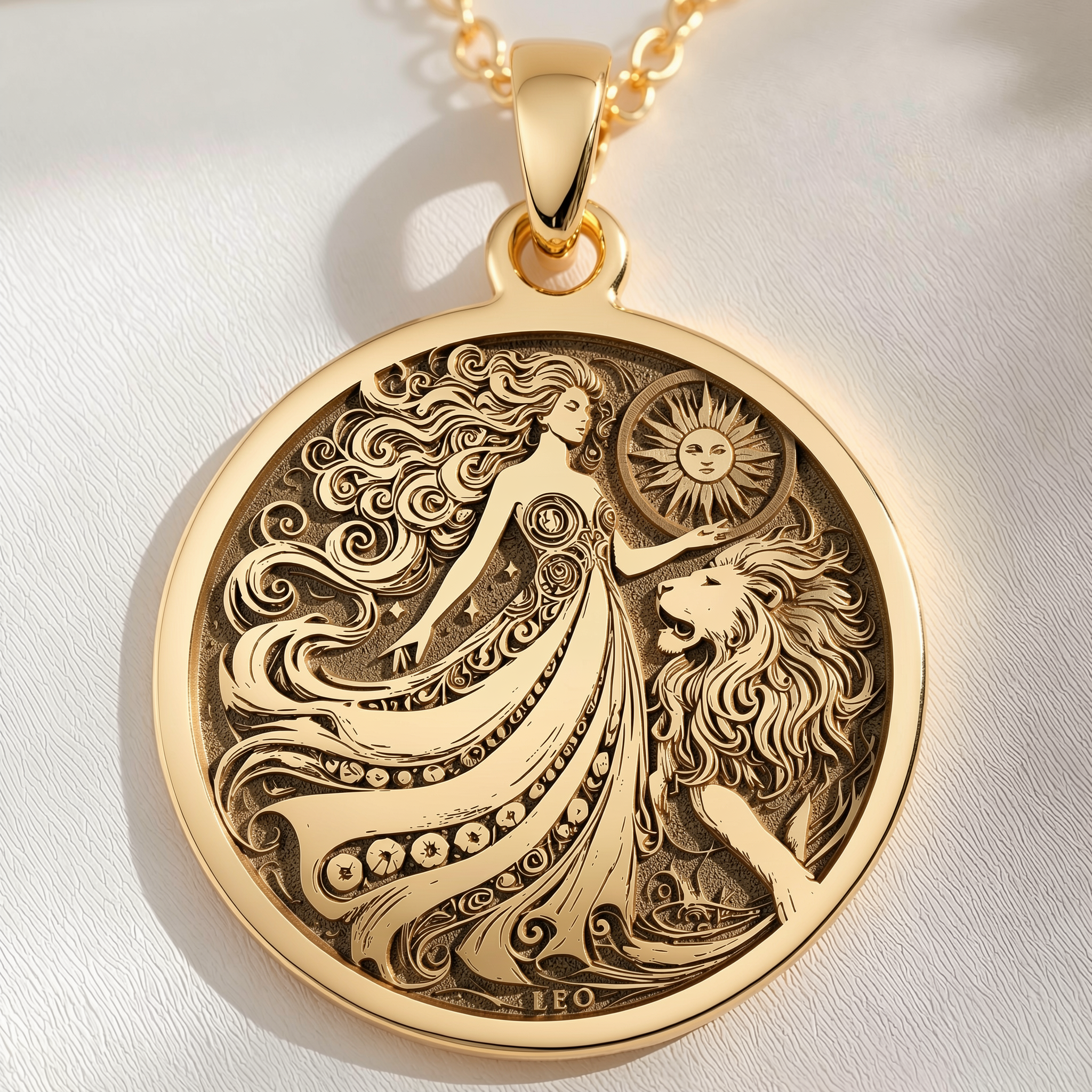 Leo Zodiac Pendant: with lion zodiac zodiac sign astrology amulet talisman - View 48