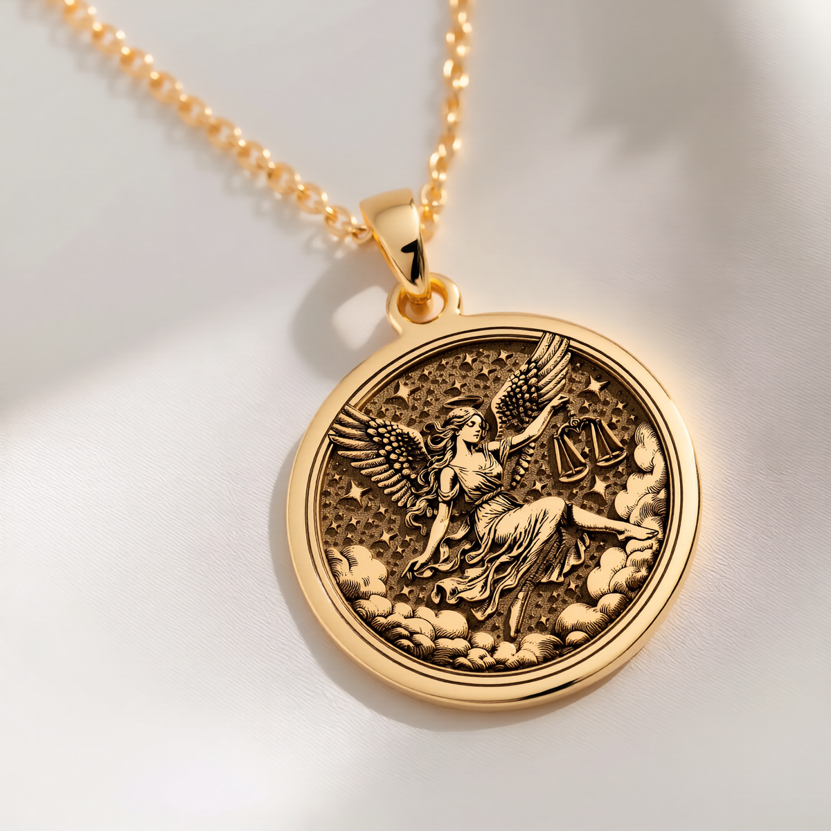 Libra Zodiac Necklace: with libra jewelry zodiac libra gold astrology talisman - View 214