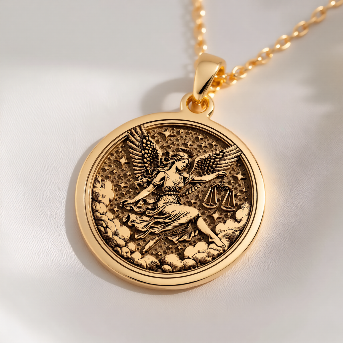 Libra Zodiac Necklace: with libra jewelry zodiac libra gold astrology talisman - View 214