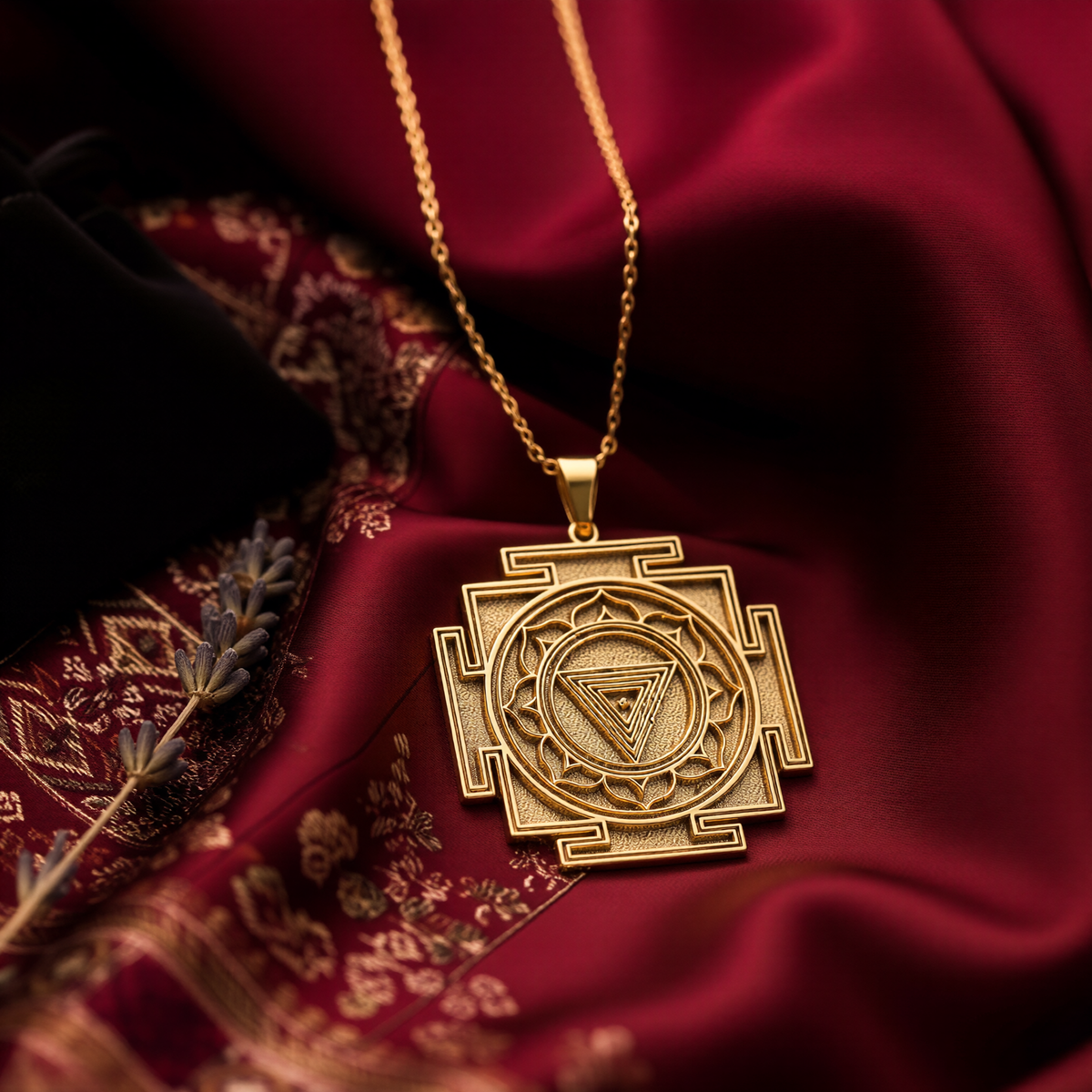 MahaKali Yantra Necklace: 14K Gold with maa kali shakti amulet talisman spiritual - View 48