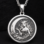 Sterling silver Scorpio Zodiac Pendant Necklace: round  Scorpio zodiac sign with engrav...