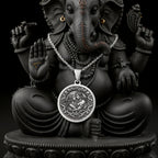 Shiva Vishnu Narayana Chakra Amulet Necklace | Silver & Plated Options - Spiritual Protection Divine Symbol