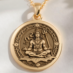 Shiva Lord Hindu God Pendant in 925 Sterling Silver, product photo.