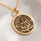 Shiva Lord Hindu God Pendant in 925 Sterling Silver, alternate angle.