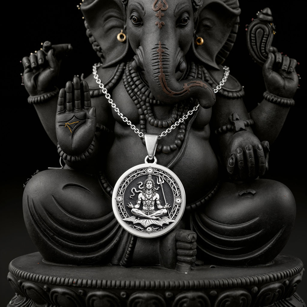 Shiva Lord Hindu God Pendant in 925 Sterling Silver, additional view 18.