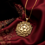 Shiva Sri Yantra Amulet Necklace: 14K Gold Sacred Geometry Talisman for Protection, - View 102