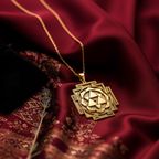 Shiva Sri Yantra Amulet Necklace: 14K Gold Sacred Geometry Talisman for Protection, - View 158