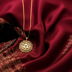 Shiva Sri Yantra Amulet Necklace: 14K Gold Sacred Geometry Talisman for Protection, - View 214