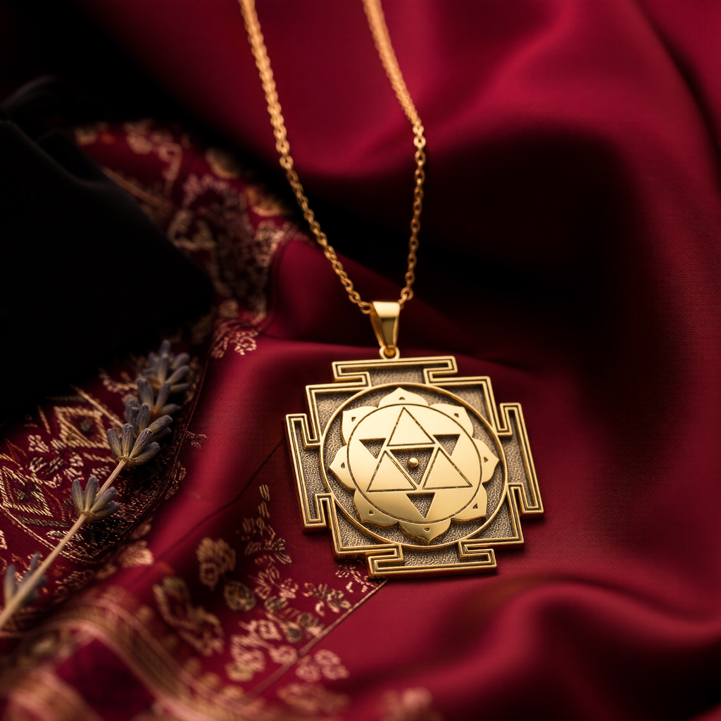 Shiva Yantra Pendant: 14K Gold with mahadev trishul spiritual amulet talisman amulet - View 48