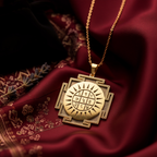 Surya Yantra Necklace: 14K Gold with surya yantra sun god amulet amulet talisman - View 102