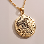 Tiger Zodiac Animal Pendant | Silver & Plated Options - Astrological Sign Lunar Year Gift