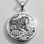 Tiger Zodiac Animal Pendant | Silver & Plated Options - Astrological Sign Lunar Year Gift
