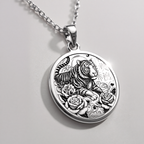 Tiger Zodiac Animal Pendant | Silver & Plated Options - Astrological Sign Lunar Year Gift