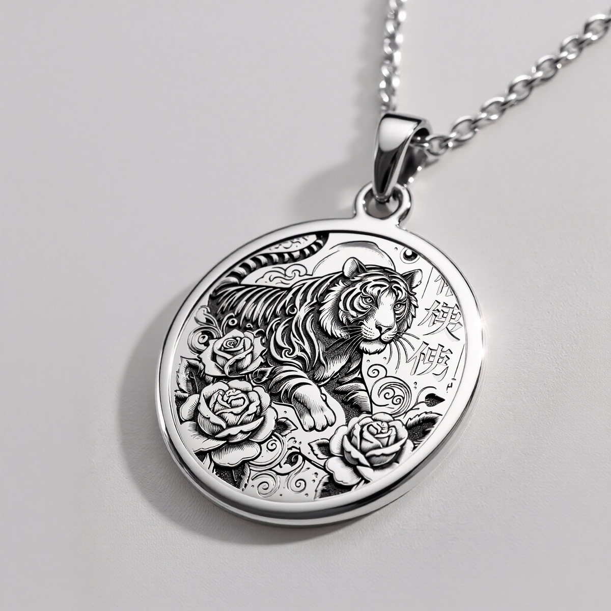 sterling silver necklace Tiger Zodiac Animal | & Options - Astrological Sign Lunar Year Gift zodiac - view 3