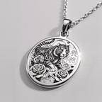 Tiger Zodiac Animal Pendant | Silver & Plated Options - Astrological Sign Lunar Year Gift