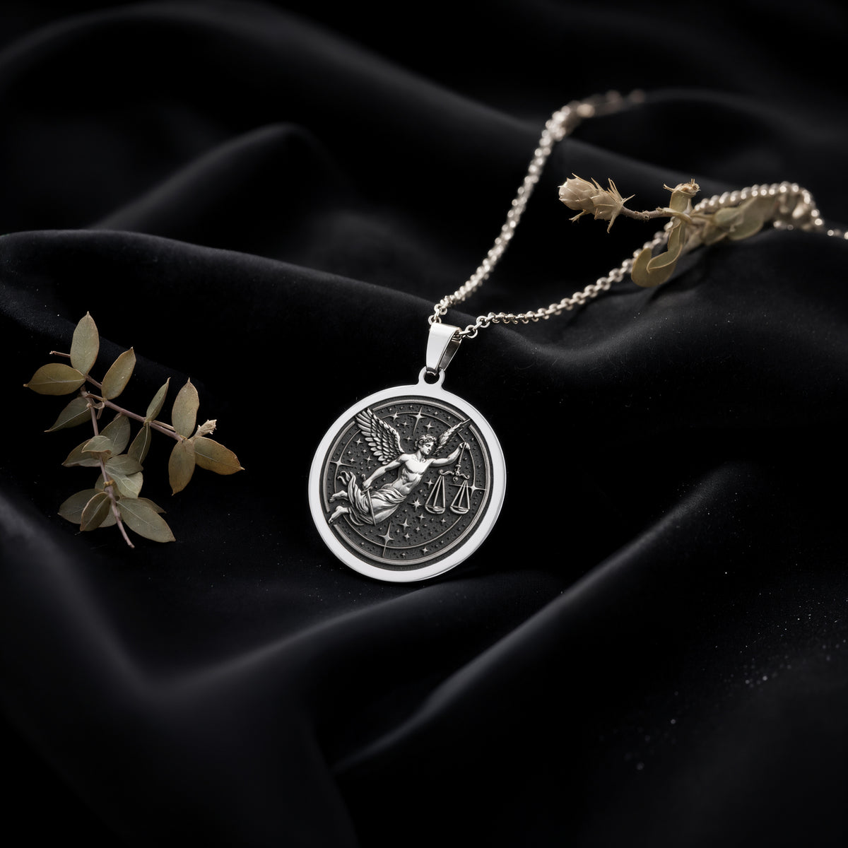 Libra Zodiac Astrological Sign Necklace | Silver & Plated Options - Birthdate Jewelry Zodiac Horoscope