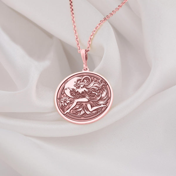 Capricorn constellation necklace in rose gold Capricorn zodiac necklace for women, 14k rose gold Capricorn pendant, Capricorn women’s rose gold jewelry, Zodiac sign Capricorn rose gold necklace, Capricorn zodiac charm necklace in rose gold
