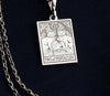 14 K Solid Two of Pentacles Tarot Card Necklace, Two of Pentacles Tarot Silver Charm Pendant, Gold Tarot Jewelry, Tarot Jewelry Gift