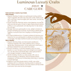 a brochure with a picture of a woman's hand holding a gold