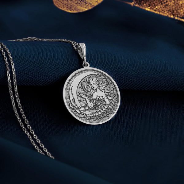 Silver Scorpio Zodiac Pendant Necklace – Expertly crafted in sterling silver, this scorpion charm captures Scorpio’s bold and fearless nature. A wonderful gift choice for strong Scorpio women seeking unique astrology jewelry with style