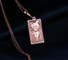 14K Solid Gold The Fool Tarot Card Necklace, Tarot Necklace,The fool pendant, Gold Tarot The Fool Pendant , Silver Tarot Necklace The Fool