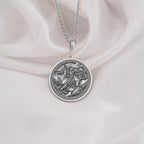 Sterling Silver Memento Mori Charm Necklace - Minimalist, dainty, and vintage-inspired. This handcrafted silver pendant is perfect for everyday wear, layering, or as a unique statement charm. A personalized, one-of-a-kind gift for her.
