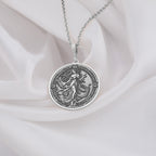 Persephone pendant necklace, mythology-inspired goddess amulet, and celestial talisman. Representing Persephone’s journey between light and shadow, this piece features a pomegranate charm symbolizing transformation, fate, and divine power. A perfect Greek goddess necklace for witchy aesthetics, spiritual jewelry lovers, and celestial fashion enthusiasts.