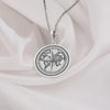 World Compass coin silver pendant necklace, Globe traveler charm, Travel-inspired jewelry, Explorer compass necklace