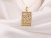 &quot;Gold &#39;The Lovers&#39; Skeleton Charm Necklace featuring two intertwined skeletons symbolizing eternal love. A unique gothic pendant, perfect for Halloween or romantic gifts. Gold-plated, adjustable chain. Ideal for dark, alternative fashion lovers.&quot;